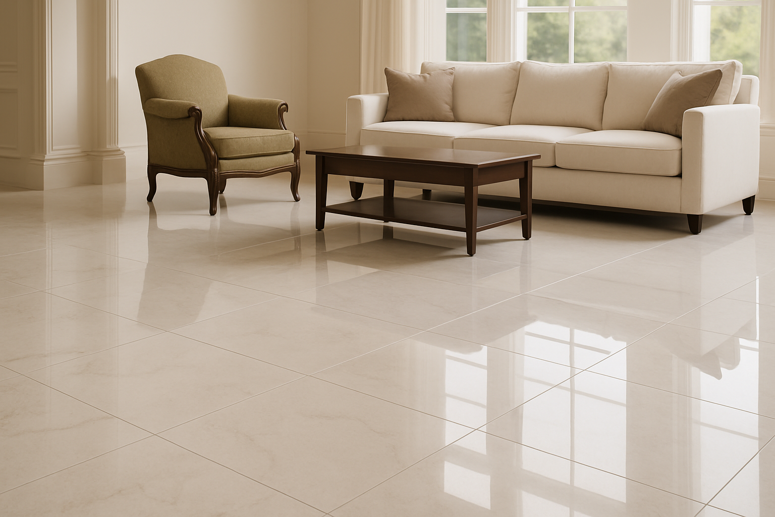 Our marble polishing work